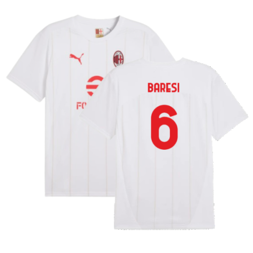 2024-2025 AC Milan Prematch SS Jersey (White) (Baresi 6)