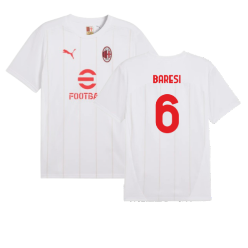 2024-2025 AC Milan Prematch SS Jersey (White) (Baresi 6)