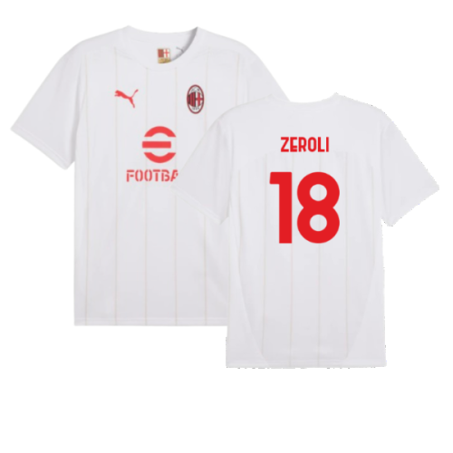 2024-2025 AC Milan Prematch SS Jersey (White) (Zeroli 18)