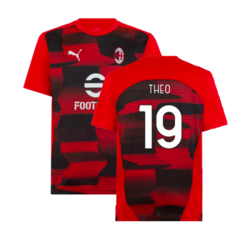 2024-2025 AC Milan Prematch SS Shirt (Red) (Theo 19)