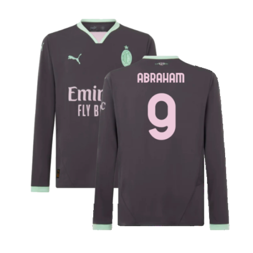 2024-2025 AC Milan Third Long Sleeve Shirt (Abraham 9)