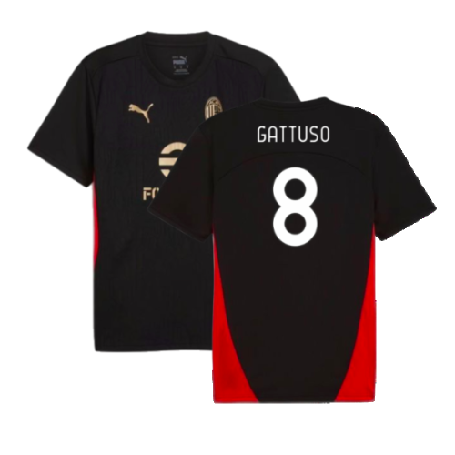 2024-2025 AC Milan Training Shirt (Black) (Gattuso 8)