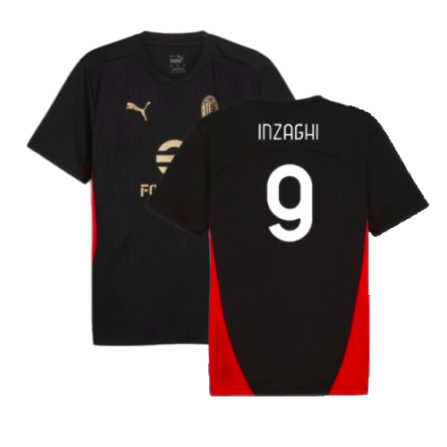 2024-2025 AC Milan Training Shirt (Black) (Inzaghi 9)