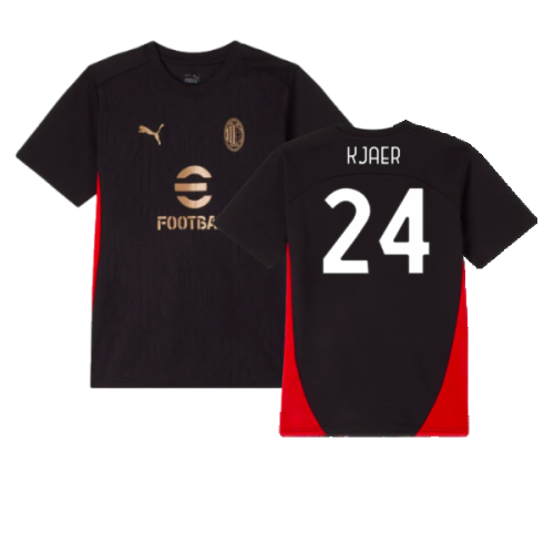 2024-2025 AC Milan Training Shirt (Black) - Kids (Kjaer 24)