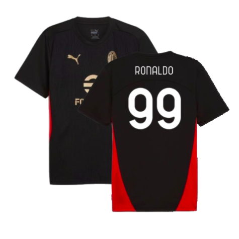 2024-2025 AC Milan Training Shirt (Black) (Ronaldo 99)