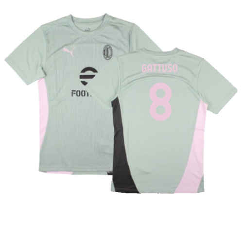 2024-2025 AC Milan Training Shirt (Green Fog) (Gattuso 8)