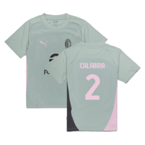 2024-2025 AC Milan Training Shirt (Green Fog) - Kids (Calabria 2)