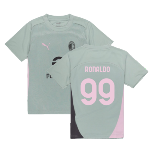 2024-2025 AC Milan Training Shirt (Green Fog) - Kids (Ronaldo 99)