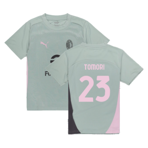 2024-2025 AC Milan Training Shirt (Green Fog) - Kids (Tomori 23)