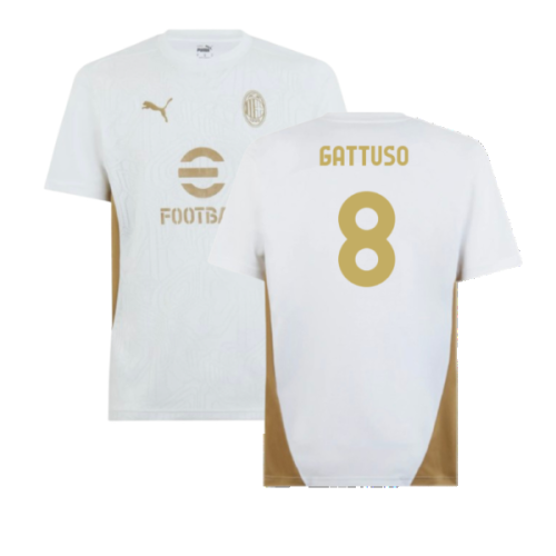 2024-2025 AC Milan Training Shirt (White) (Gattuso 8)