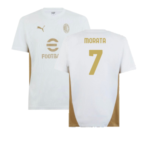 2024-2025 AC Milan Training Shirt (White) (Morata 7)