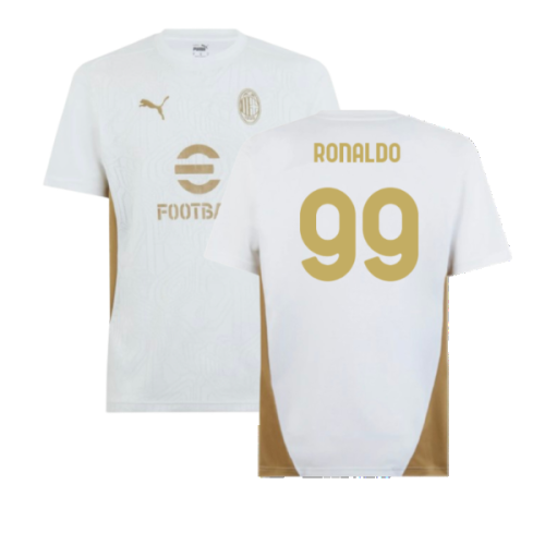 2024-2025 AC Milan Training Shirt (White) (Ronaldo 99)