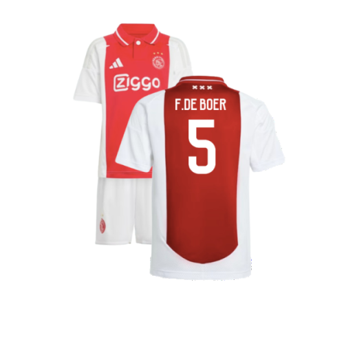 2024-2025 Ajax Home Mini Kit (F.De Boer 5)