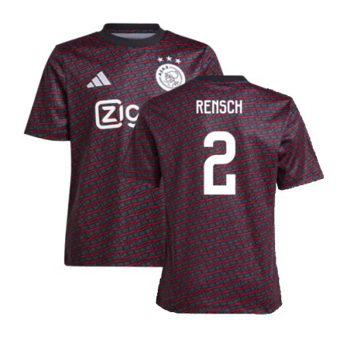 2024-2025 Ajax Pre Match Shirt (Black) - Kids (Rensch 2)