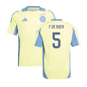 2024-2025 Ajax Training Jersey (Pulse Yellow) - Kids (F.De Boer 5)