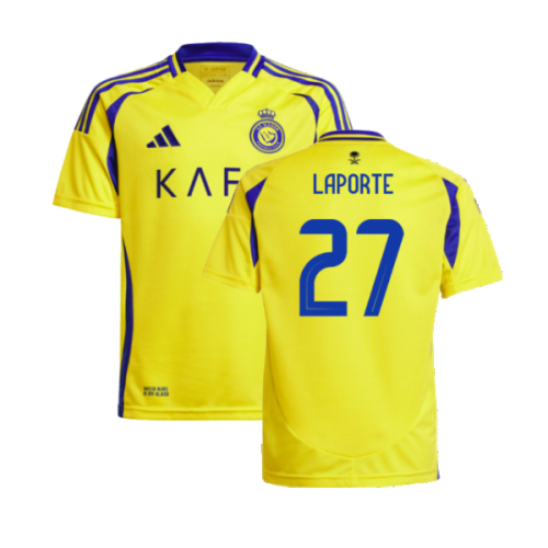 2024-2025 Al Nassr Home Shirt (Kids) (Laporte 27)