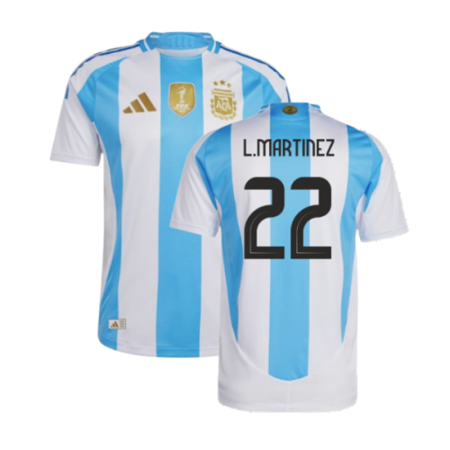 2024-2025 Argentina Authentic Home Shirt (L.MARTINEZ 22)