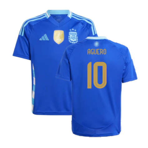 2024-2025 Argentina Away Shirt (Kids) (AGUERO 10)