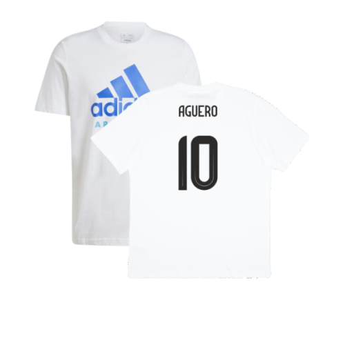 2024-2025 Argentina DNA Graphic Tee (White) (AGUERO 10)