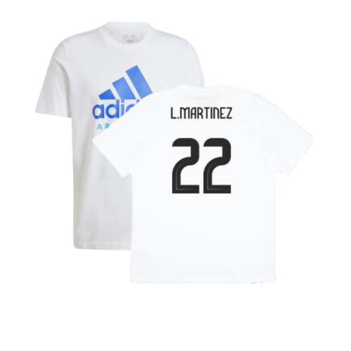 2024-2025 Argentina DNA Graphic Tee (White) (L.MARTINEZ 22)