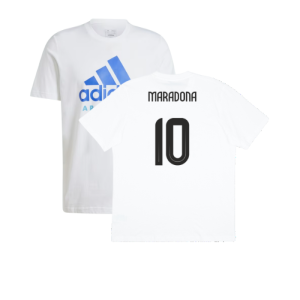 2024-2025 Argentina DNA Graphic Tee (White) (MARADONA 10)