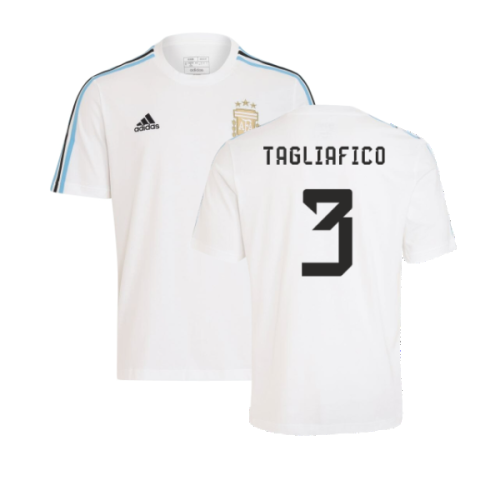 2024-2025 Argentina DNA Tee (White) (TAGLIAFICO 3)