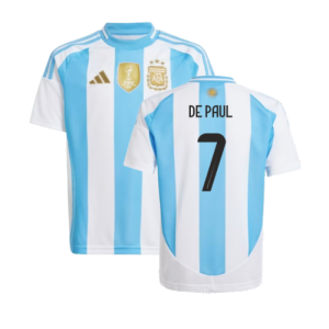 2024-2025 Argentina Home Shirt (Kids) (DE PAUL 7)