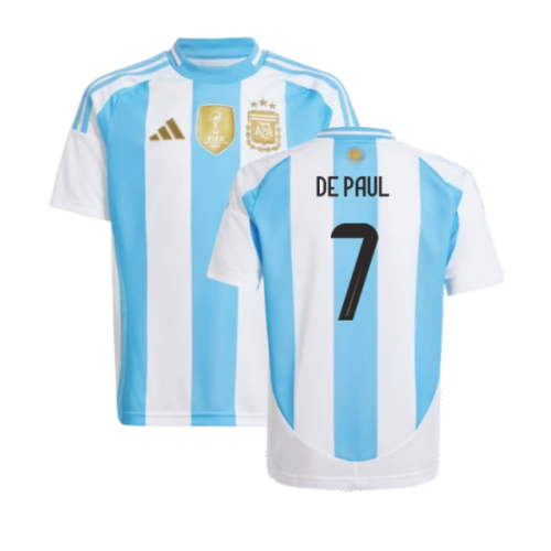 2024-2025 Argentina Home Shirt (Kids) (DE PAUL 7)