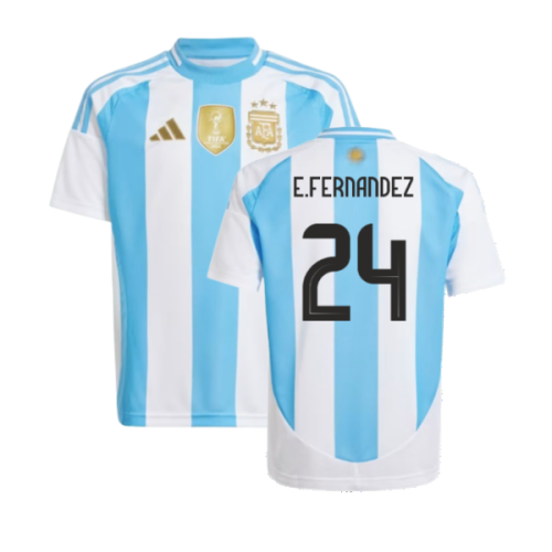 2024-2025 Argentina Home Shirt (Kids) (E.FERNANDEZ 24)