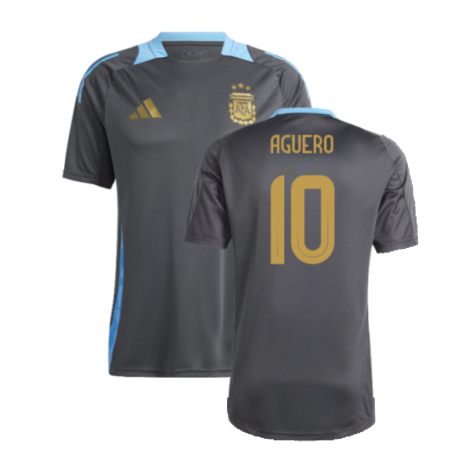 2024-2025 Argentina Training Jersey (Carbon) (AGUERO 10)