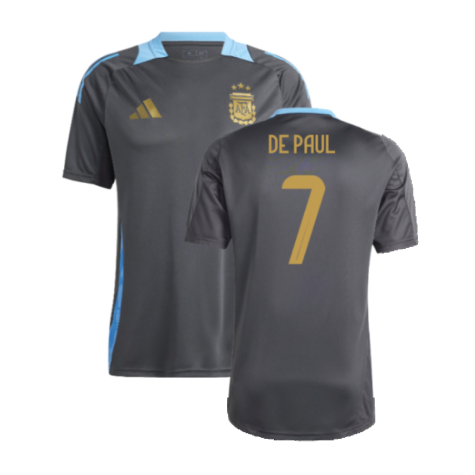 2024-2025 Argentina Training Jersey (Carbon) (DE PAUL 7)