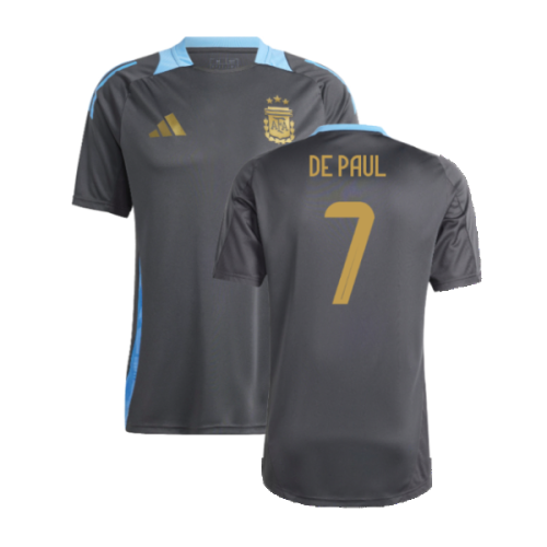 2024-2025 Argentina Training Jersey (Carbon) (DE PAUL 7)