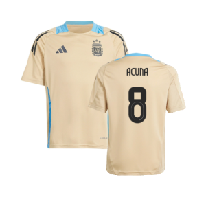 2024-2025 Argentina Training Jersey (Hazy Beige) (ACUNA 8) 2024-2025 Argentina Training Jersey (Hazy Beige) (ACUNA 8)