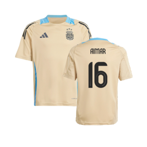 2024-2025 Argentina Training Jersey (Hazy Beige) (AIMAR 16)