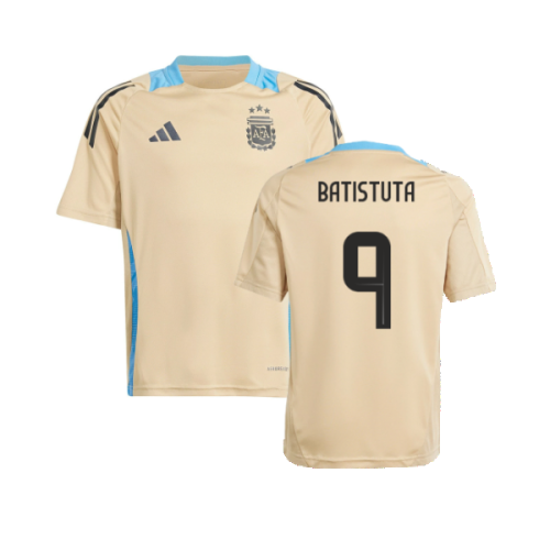 2024-2025 Argentina Training Jersey (Hazy Beige) (BATISTUTA 9)