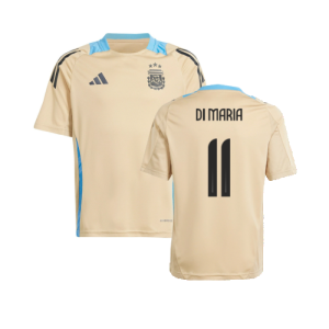 2024-2025 Argentina Training Jersey (Hazy Beige) (DI MARIA 11)