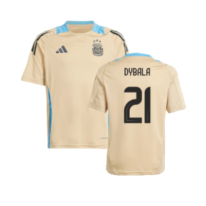 2024-2025 Argentina Training Jersey (Hazy Beige) (DYBALA 21)