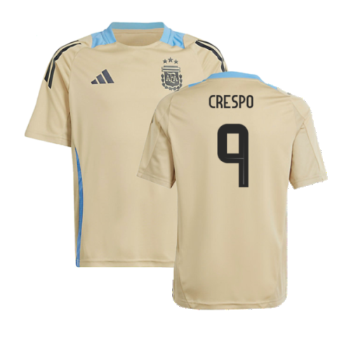 2024-2025 Argentina Training Jersey (Hazy Beige) - Kids (CRESPO 9)