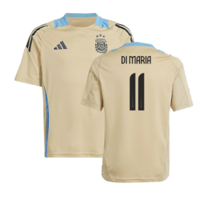 2024-2025 Argentina Training Jersey (Hazy Beige) - Kids (DI MARIA 11)