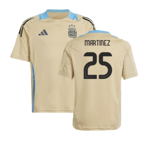 2024-2025 Argentina Training Jersey (Hazy Beige) - Kids (MARTINEZ 25)