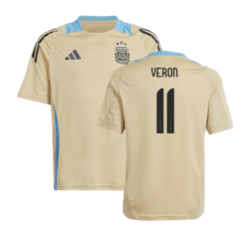 2024-2025 Argentina Training Jersey (Hazy Beige) - Kids (VERON 11)