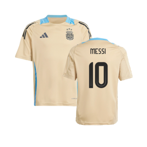 2024-2025 Argentina Training Jersey (Hazy Beige) (MESSI 10)