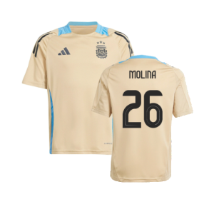 2024-2025 Argentina Training Jersey (Hazy Beige) (MOLINA 26) 2024-2025 Argentina Training Jersey (Hazy Beige) (MOLINA 26)