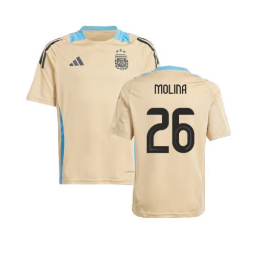 2024-2025 Argentina Training Jersey (Hazy Beige) (MOLINA 26)