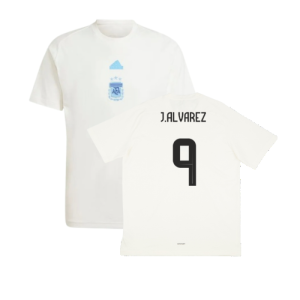 2024-2025 Argentina Travel Tee (White) (J.ALVAREZ 9)