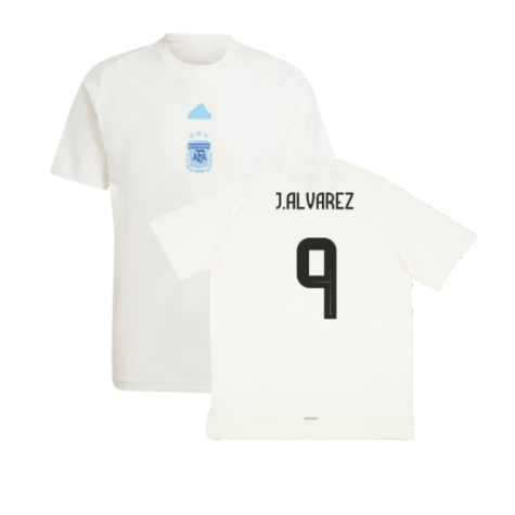 2024-2025 Argentina Travel Tee (White) (J.ALVAREZ 9)