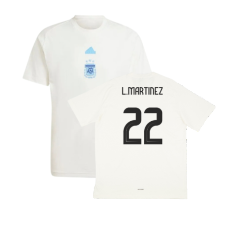 2024-2025 Argentina Travel Tee (White) (L.MARTINEZ 22)