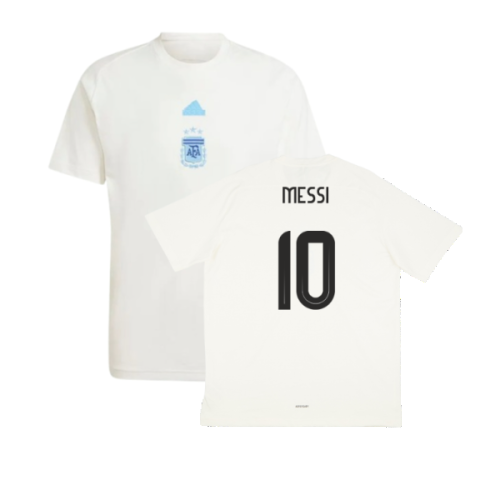 2024-2025 Argentina Travel Tee (White) (MESSI 10)