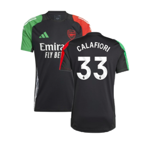 2024-2025 Arsenal EU Training Jersey (Black) (Calafiori 33)