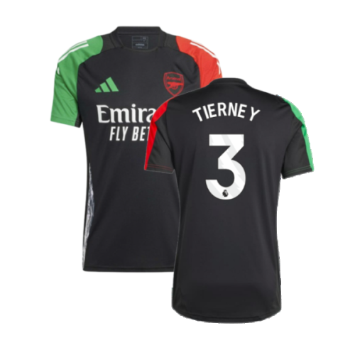 2024-2025 Arsenal EU Training Jersey (Black) (Tierney 3)